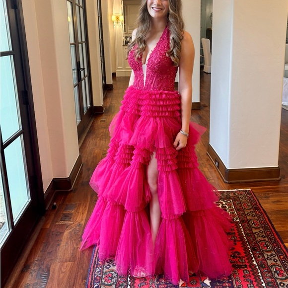 Sherri Hill Dresses & Skirts - Sherri Hill Vibrant Pink Layered Dress